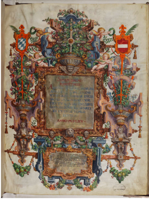Mus.ms. A of the Bayerische Staatsbibliothek with Lassus’ Penitential Psalms (title page)